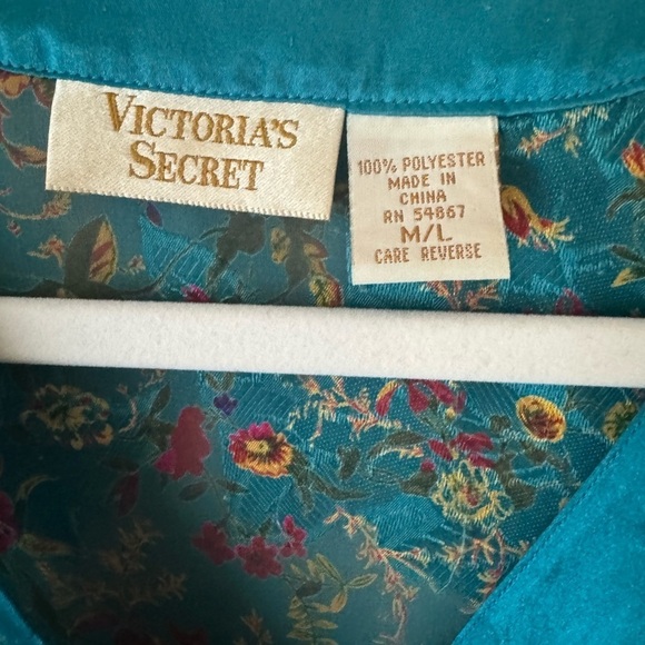 Vintage Gold Label Victoria’s Secret Front Button Floral Sleep Shirt Nightie - Picture 2 of 12